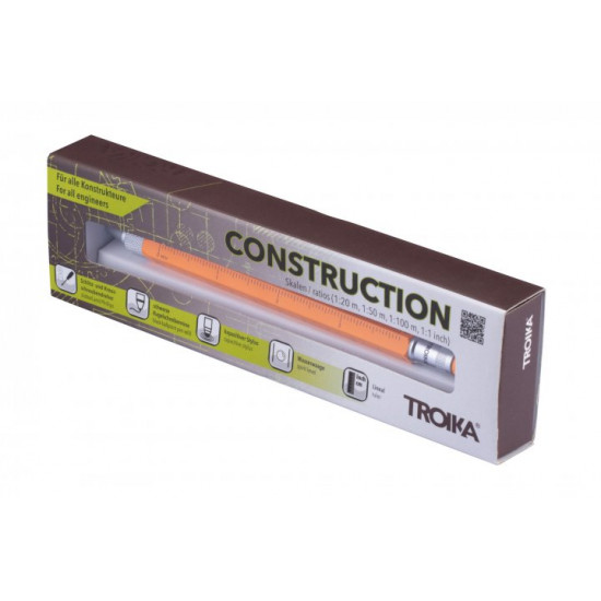 Troika Construction multi-tasking ballpoint pen with stylus; ruler; screwdriver and level; orange Troika Construction multi-tasking ballpoint pen with stylus; ruler; screwdriver and level; orange