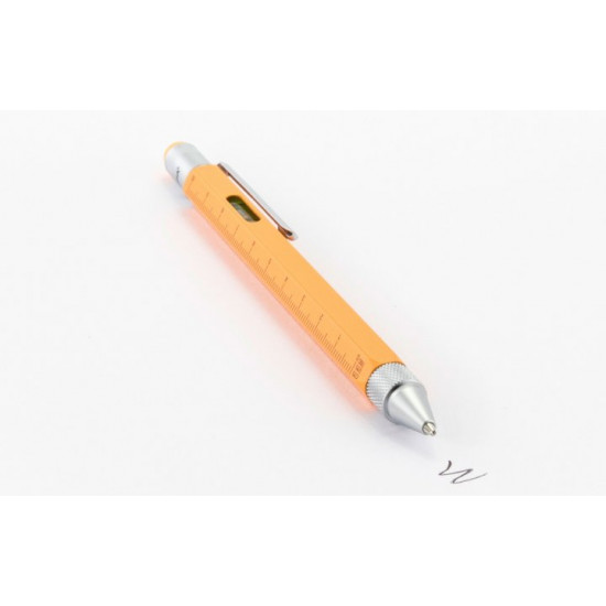 Troika Construction multi-tasking ballpoint pen with stylus; ruler; screwdriver and level; orange Troika Construction multi-tasking ballpoint pen with stylus; ruler; screwdriver and level; orange