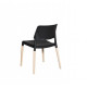 Kitchen chair Summer wood/plastic EuroDom black Kitchen chair Summer wood/plastic EuroDom black