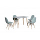 Kitchen chair PP-625 OZZY frame metal/wood upholstery fabric matting EuroDom green Kitchen chair PP-625 OZZY frame metal/wood upholstery fabric matting EuroDom green