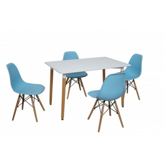 Kitchen chair ENZO DS-913 frame wood/metal seat plastic EuroDom blue Kitchen chair ENZO DS-913 frame wood/metal seat plastic EuroDom blue