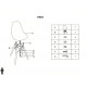 Kitchen chair ENZO DS-913 frame wood/metal seat plastic EuroDom blue Kitchen chair ENZO DS-913 frame wood/metal seat plastic EuroDom blue