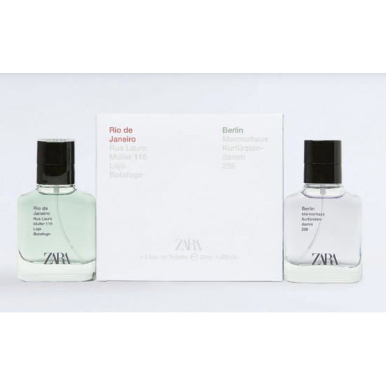 Eau de toilette for men Zara Rio De Janeiro 30 ml + Berlin 30 ml Eau de toilette for men Zara Rio De Janeiro 30 ml + Berlin 30 ml