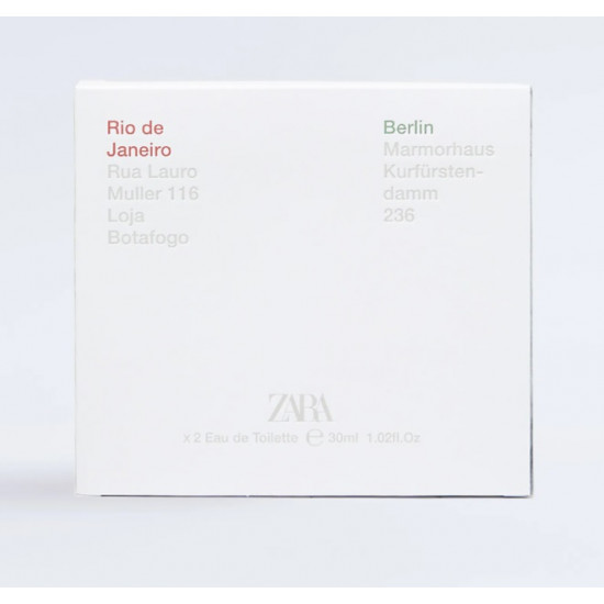 Eau de toilette for men Zara Rio De Janeiro 30 ml + Berlin 30 ml Eau de toilette for men Zara Rio De Janeiro 30 ml + Berlin 30 ml