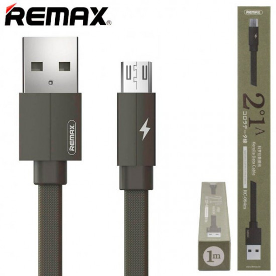 USB кабель Remax RC-094m Kerolla micro USB 1m зелений USB кабель Remax RC-094m Kerolla micro USB 1m зелений