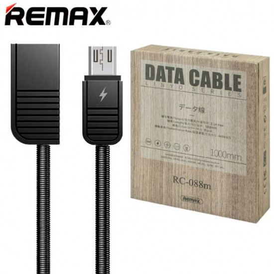 USB кабель Remax Linyo RC-088 micro USB чорний