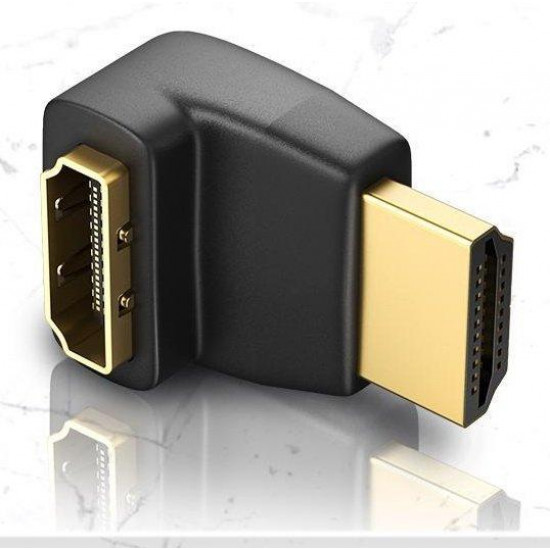 Adapter adapter 90 degrees SUNROZ HDMI F - HDMI M (female-male) (A48407) Adapter adapter 90 degrees SUNROZ HDMI F - HDMI M (female-male) (A48407)