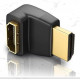 Adapter adapter 90 degrees SUNROZ HDMI F - HDMI M (female-male) (A48407) Adapter adapter 90 degrees SUNROZ HDMI F - HDMI M (female-male) (A48407)