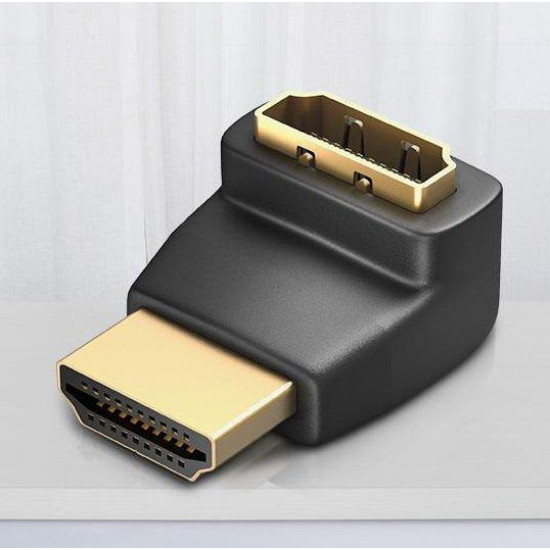 Adapter adapter 90 degrees SUNROZ HDMI F - HDMI M (female-male) (A48407) Adapter adapter 90 degrees SUNROZ HDMI F - HDMI M (female-male) (A48407)