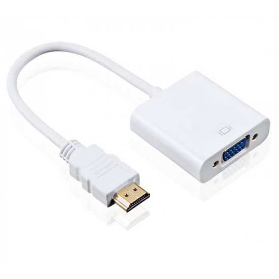  Кабель переходник SUNROZ HDMI - VGA адаптер, Белый (A48367)