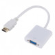  Кабель переходник SUNROZ HDMI - VGA адаптер, Белый (A48367)