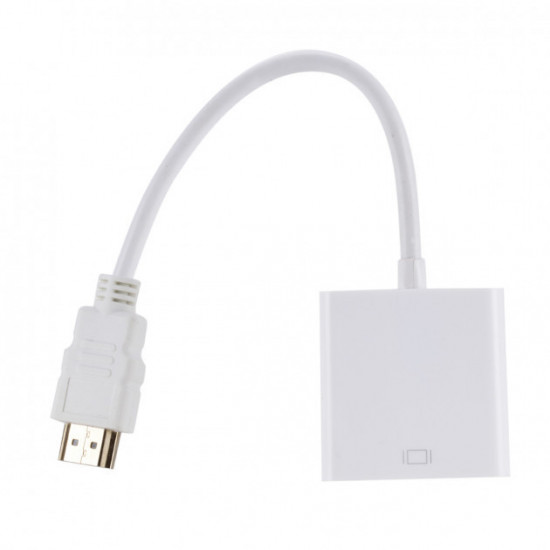  Кабель переходник SUNROZ HDMI - VGA адаптер, Белый (A48367)
