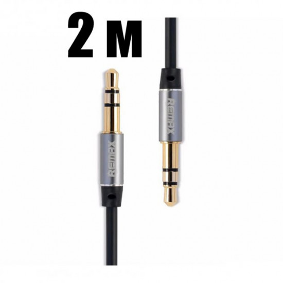 Кабель Aux Cable Remax RL-L200 2М Чорний Кабель Aux Cable Remax RL-L200 2М Чорний