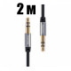 Кабель Aux Cable Remax RL-L200 2М Чорний Кабель Aux Cable Remax RL-L200 2М Чорний