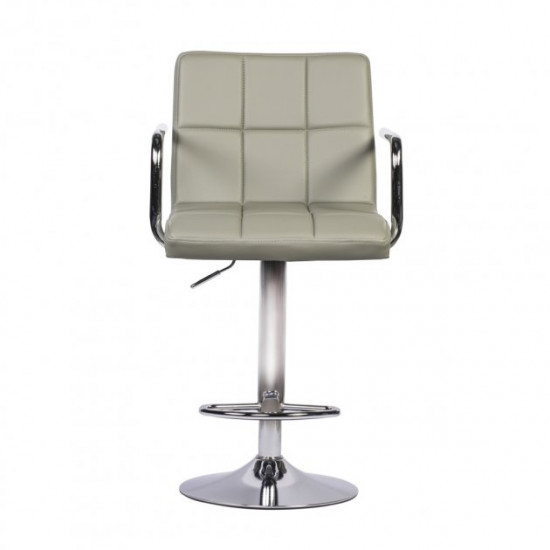 Барный стул HATTA Dublin Arm Eco Chrome Серый Барный стул HATTA Dublin Arm Eco Chrome Серый