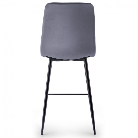 Барный стул HATTA Petty Velvet Серый Барный стул HATTA Petty Velvet Серый