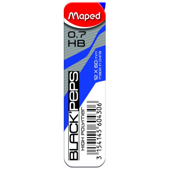 Стержни к механическим карандашам Maped HB 0,7 мм 12 шт. (MP.560430) Стержни к механическим карандашам Maped HB 0,7 мм 12 шт. (MP.560430)