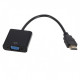 Adapter cable SUNROZ HDMI - VGA adapter, Black (A48366)