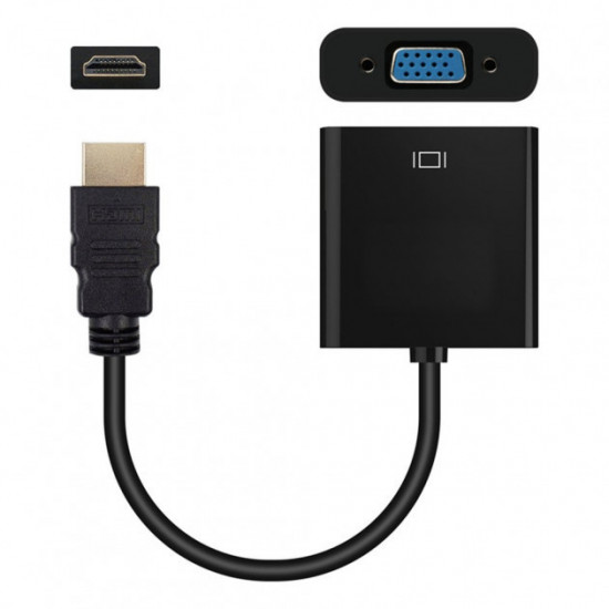 Adapter cable SUNROZ HDMI - VGA adapter, Black (A48366)