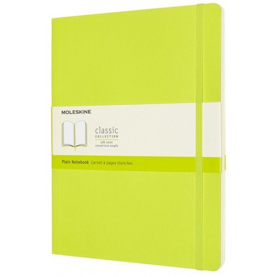 Блокнот Moleskine Classic великий м'який нелінований зелений лимонний (QP623C2) Блокнот Moleskine Classic великий м'який нелінований зелений лимонний (QP623C2)