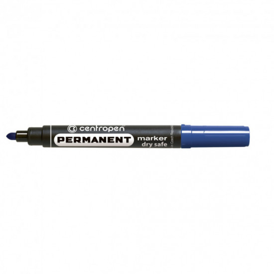 Маркер Centropen Permanent Dry Safe 2,5 мм круглый Синий (01865) Маркер Centropen Permanent Dry Safe 2,5 мм круглый Синий (01865)