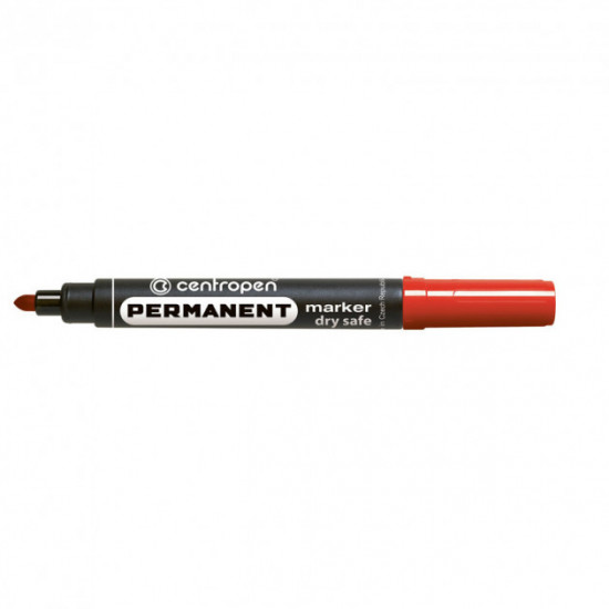Marker Centropen Permanent Dry Safe 2.5 mm round Red (01864) Marker Centropen Permanent Dry Safe 2.5 mm round Red (01864)