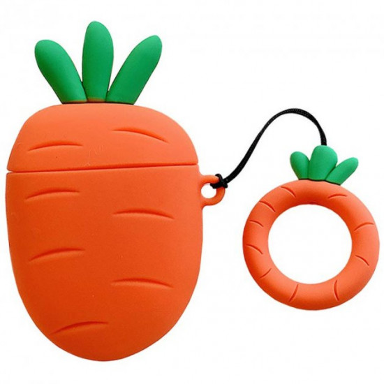 Силіконовий футляр Smile Fruits series для навушників AirPods + кільце Carrot Силіконовий футляр Smile Fruits series для навушників AirPods + кільце Carrot