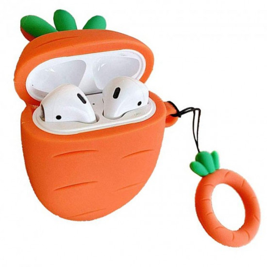 Силіконовий футляр Smile Fruits series для навушників AirPods + кільце Carrot Силіконовий футляр Smile Fruits series для навушників AirPods + кільце Carrot