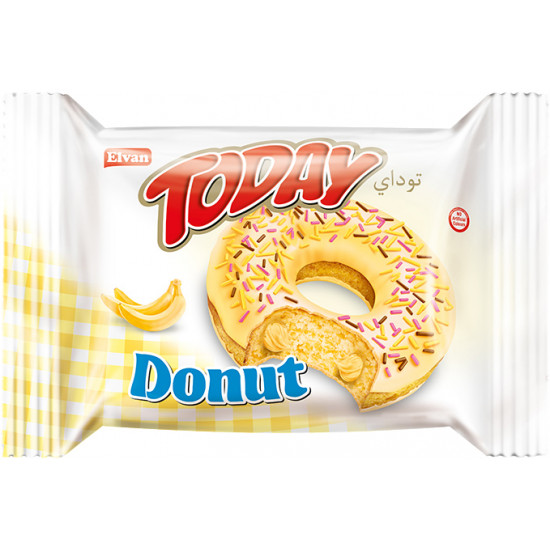 Упаковка пончиків Elvan Today Donut Banana 50 г х 24 шт (8693029607491_8693029607507) Упаковка пончиків Elvan Today Donut Banana 50 г х 24 шт (8693029607491_8693029607507)