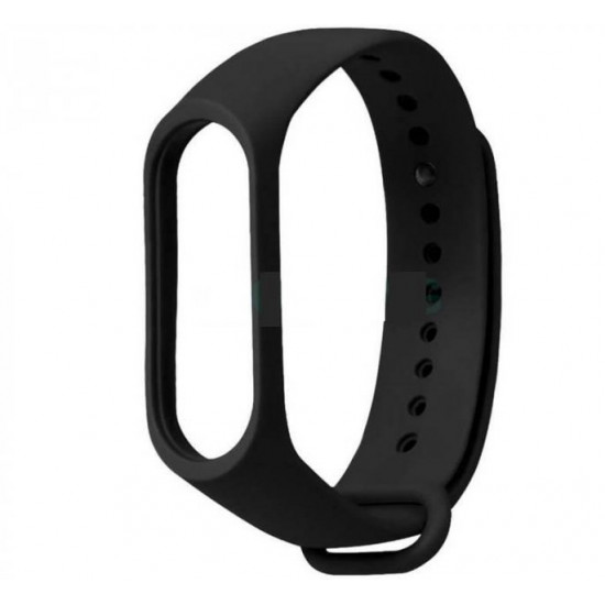 Силіконовий ремінець для фітнес браслета Xiaomi Mi Smart Band 5 6 Black Чорний Силіконовий ремінець для фітнес браслета Xiaomi Mi Smart Band 5 6 Black Чорний