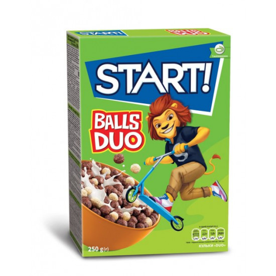 Сухі завтраки Start! Кульки DUO 250г (4820008126474) Сухі завтраки Start! Кульки DUO 250г (4820008126474)