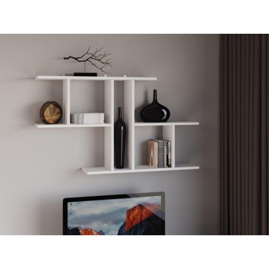 Wall mounted shelf for books white W1048*H600*D180 Wall mounted shelf for books white W1048*H600*D180