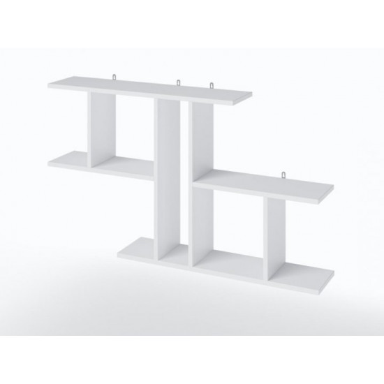 Wall mounted shelf for books white W1048*H600*D180 Wall mounted shelf for books white W1048*H600*D180