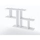 Wall mounted shelf for books white W1048*H600*D180 Wall mounted shelf for books white W1048*H600*D180