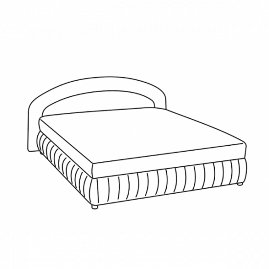 Bed Karina 160x195/1980*1850*880 (with mattress) made of Wood+chipboard/textile MF Modern Bed Karina 160x195/1980*1850*880 (with mattress) made of Wood+chipboard/textile MF Modern