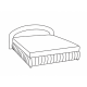 Bed Karina 160x195/1980*1850*880 (with mattress) made of Wood+chipboard/textile MF Modern Bed Karina 160x195/1980*1850*880 (with mattress) made of Wood+chipboard/textile MF Modern