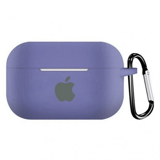 Чохол для AirPods PRO silicone case with Apple Lavender gray Чохол для AirPods PRO silicone case with Apple Lavender gray