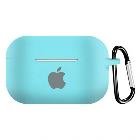 Чохол для AirPods PRO silicone case with Apple Sea Blue Чохол для AirPods PRO silicone case with Apple Sea Blue