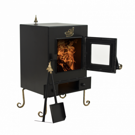 Stove-fireplace Ecozhar Comfort Plus, with afterburning chamber for secondary gases (steel 4mm) Stove-fireplace Ecozhar Comfort Plus, with afterburning chamber for secondary gases (steel 4mm)