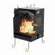 Stove-fireplace Ecozhar Comfort Plus, with afterburning chamber for secondary gases (steel 4mm) Stove-fireplace Ecozhar Comfort Plus, with afterburning chamber for secondary gases (steel 4mm)