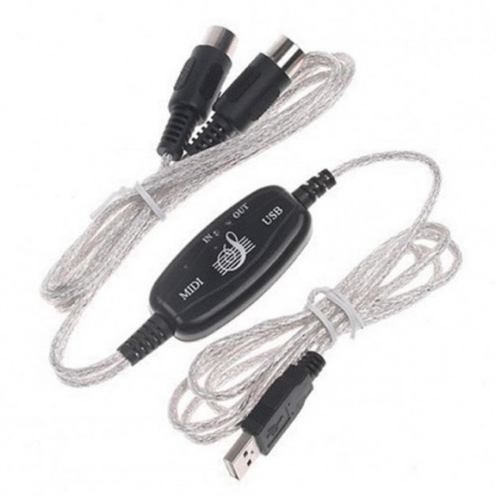  Кабель USB MIDI интерфейс конвертер адаптер к ПК