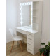 Dressing table 5 drawers and mirror with shelves Zerka height 180 cm white Dressing table 5 drawers and mirror with shelves Zerka height 180 cm white