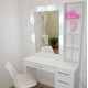 Dressing table 5 drawers and mirror with shelves Zerka height 180 cm white Dressing table 5 drawers and mirror with shelves Zerka height 180 cm white