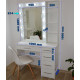 Dressing table 5 drawers and mirror with shelves Zerka height 180 cm white Dressing table 5 drawers and mirror with shelves Zerka height 180 cm white