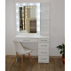Dressing table 5 drawers and mirror with shelves Zerka height 180 cm white Dressing table 5 drawers and mirror with shelves Zerka height 180 cm white
