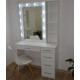 Dressing table 5 drawers and mirror with shelves Zerka height 180 cm white Dressing table 5 drawers and mirror with shelves Zerka height 180 cm white