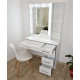 Dressing table 5 drawers and mirror with shelves Zerka height 180 cm white Dressing table 5 drawers and mirror with shelves Zerka height 180 cm white