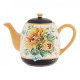 Teapot for tea with a pattern of flowers Teapot for tea with a pattern of flowers