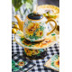 Teapot for tea with a pattern of flowers Teapot for tea with a pattern of flowers