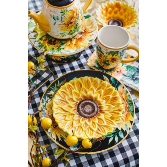 Teapot for tea with a pattern of flowers Teapot for tea with a pattern of flowers